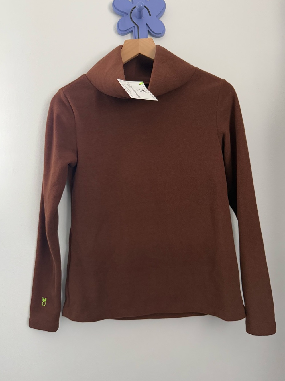 Dudley Stephens XS NEW Vello Fleece Greenpoint Turtleneck Cocoa Brown